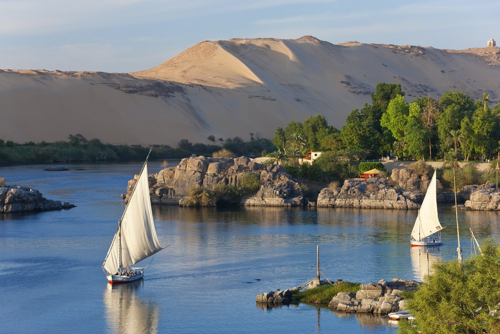 Aswan Felucca ride in The River Nile